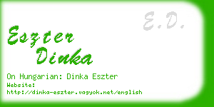 eszter dinka business card